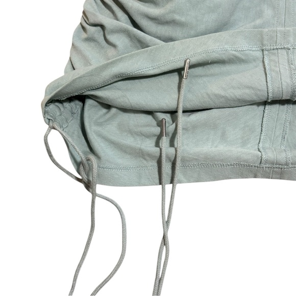 Alexander Wang ruched side mock neck‎ teal jersey mini dress Sz S/M - Picture 7 of 14